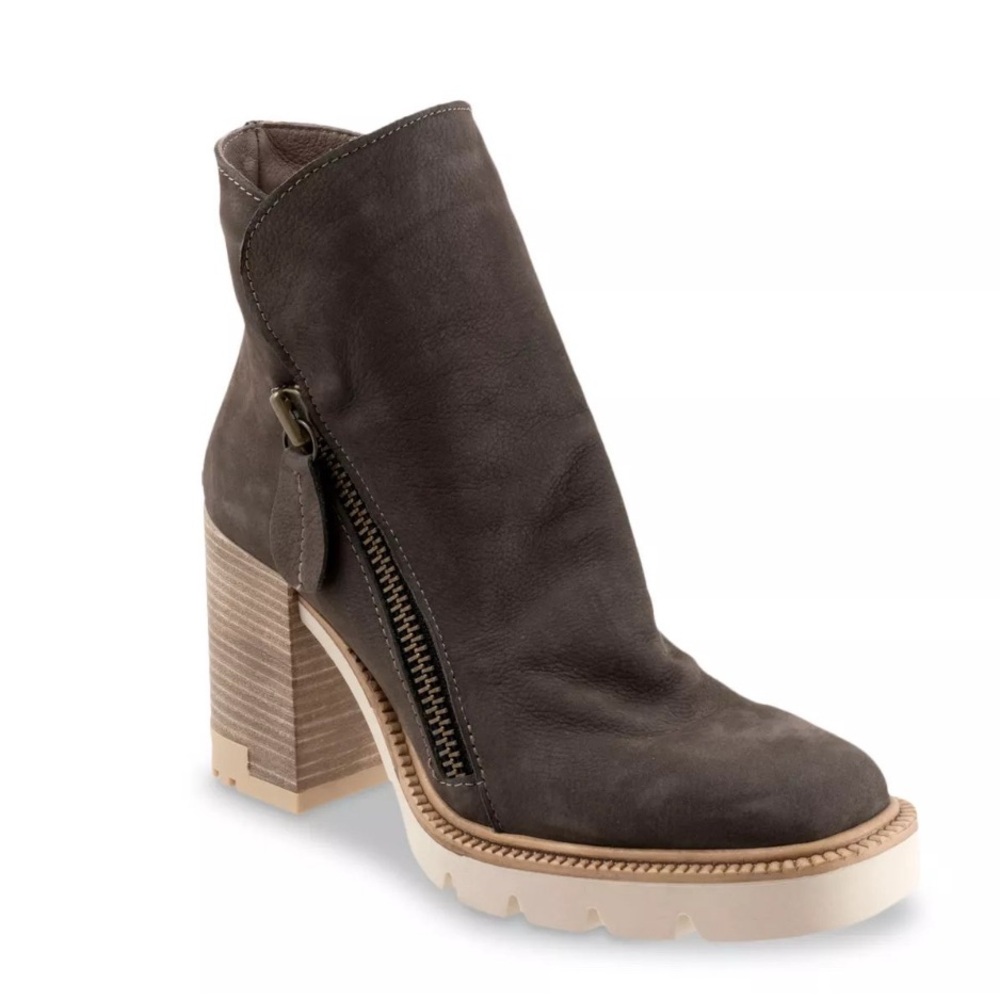 EUC Bueno Elliott Dark Brown Heeled Ankle Boots Size 39